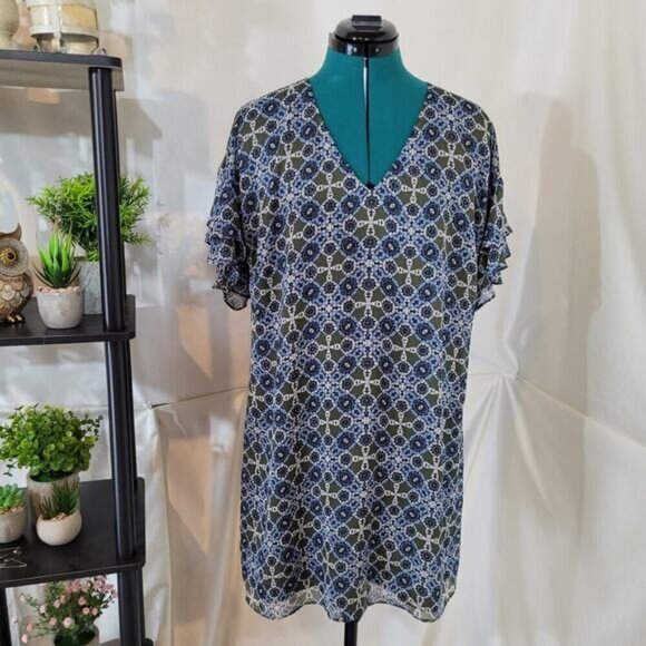 Highline Collective Multi Kaleidoscope Shift Dress -‎ Size Large - Picture 2 of 9